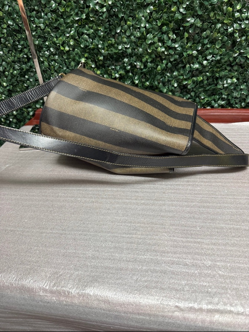 Fendi PEQUIN Striped Sling Backpack Bag Vintage - Picture 8 of 11